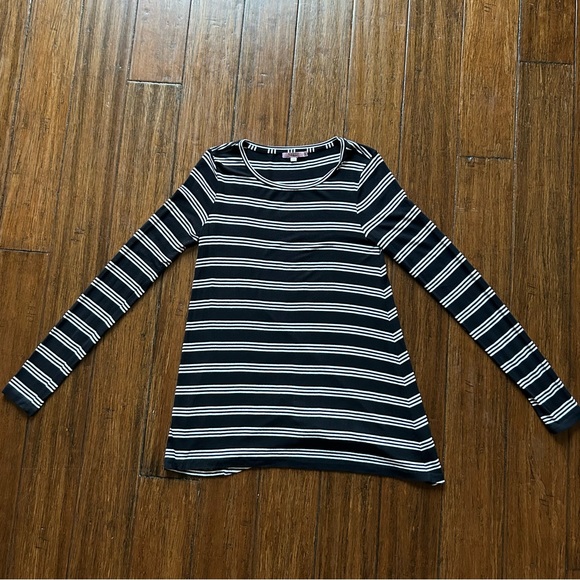 Calypso St. Barth Heather Stripe Long Sleeve Knit TOP - Picture 3 of 8